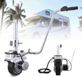 Aluminium Motorised Jockeys Wheel Trailer Mover, 350W 12V Electric Trailer Dolly, Trailer Jockeys Wheel with 23 FT/min Moving Speed, 8" Rubber Tire, 5000lbs Towing Capacity, for Moving Caravan Boat