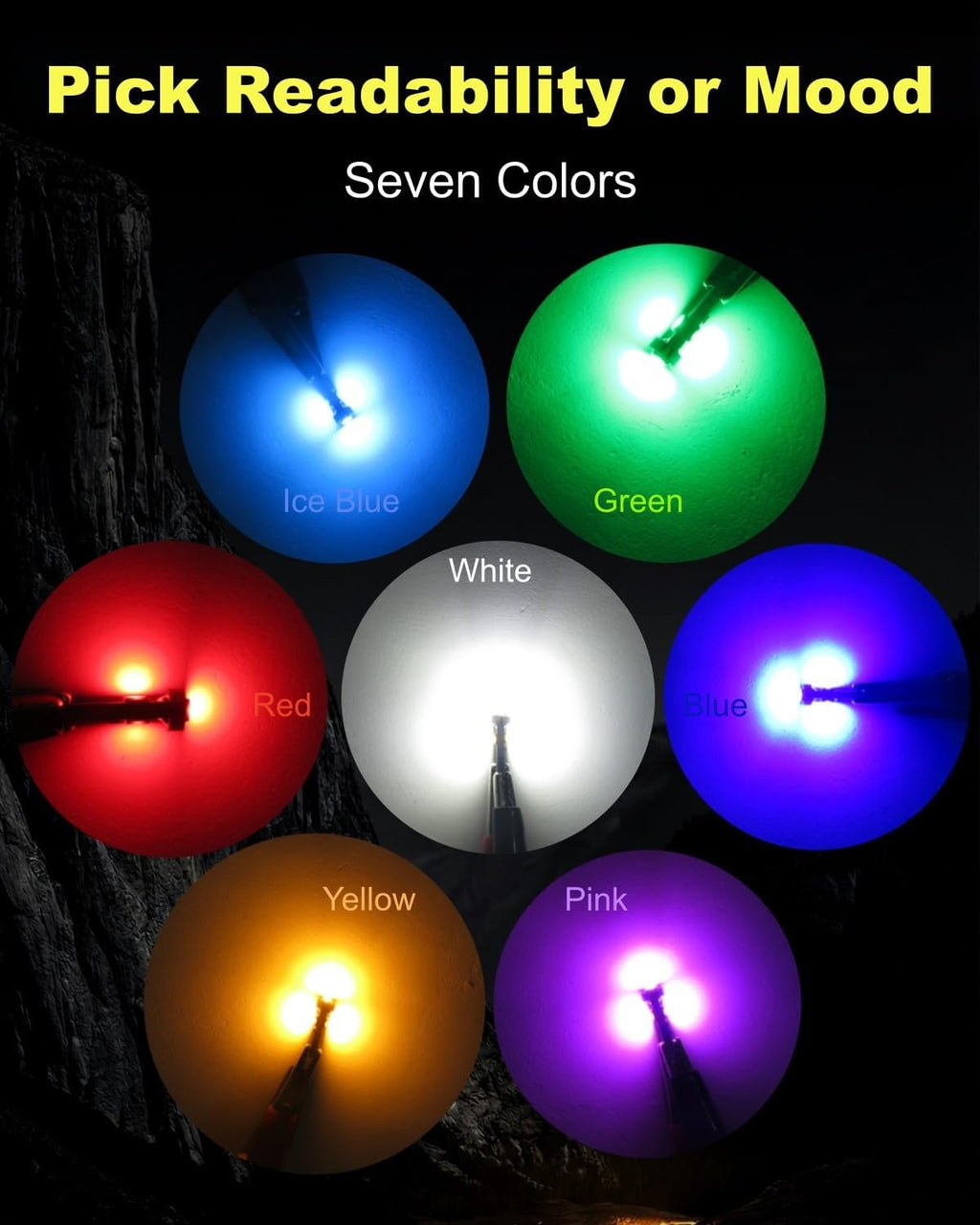 T5 LED Bulbs, Ice Blue Dashboards Speedometer Gauges Tachometers Ash Tray Shifter Lights, Plug and Play Interior LED Upgrade, 10pack
