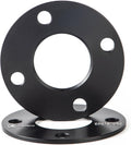 Black Forged 5x110 Hubcentric Wheel Spacers 10mm with 65.1mm Center Bore (No Lip) Compatible with Jeep-Chevy-Pontiac-Saab 5 Lug - Pack of 2