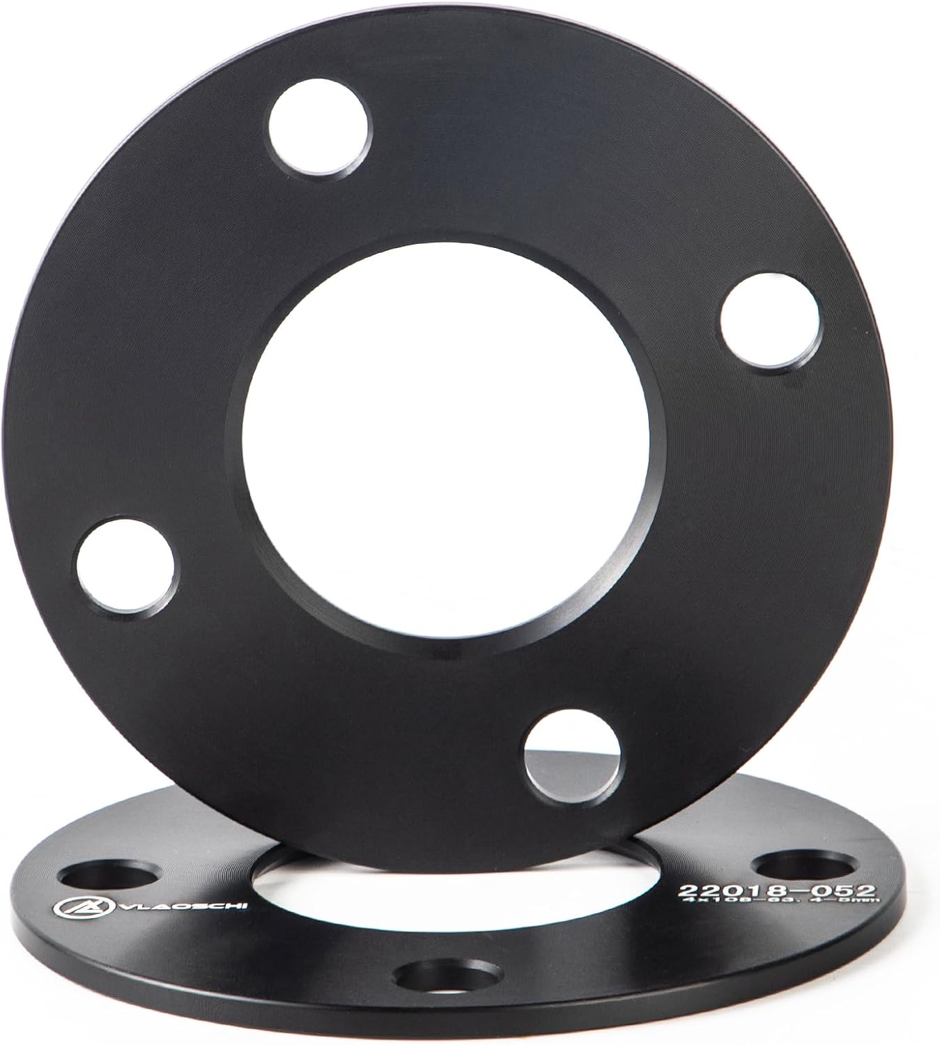 Black Forged 5x110 Hubcentric Wheel Spacers 10mm with 65.1mm Center Bore (No Lip) Compatible with Jeep-Chevy-Pontiac-Saab 5 Lug - Pack of 2
