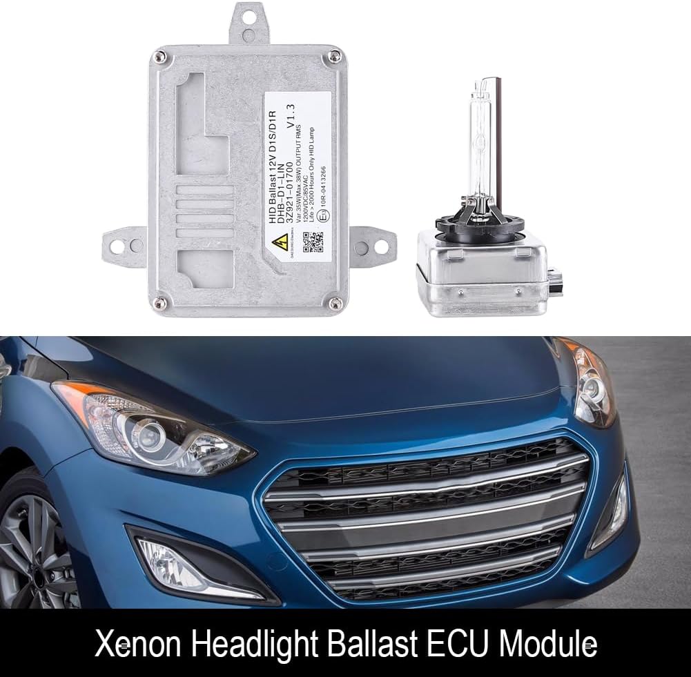 2PCS Xenon HID Headlight Ballast Control Unit Module with D1S Bulb Compatible with Hyundai Genesis Coupe 2013-2016 2-Door D1S Xenon HID Bulb & Ballast 3Z921-01700 92190-3Z200 18647-35006