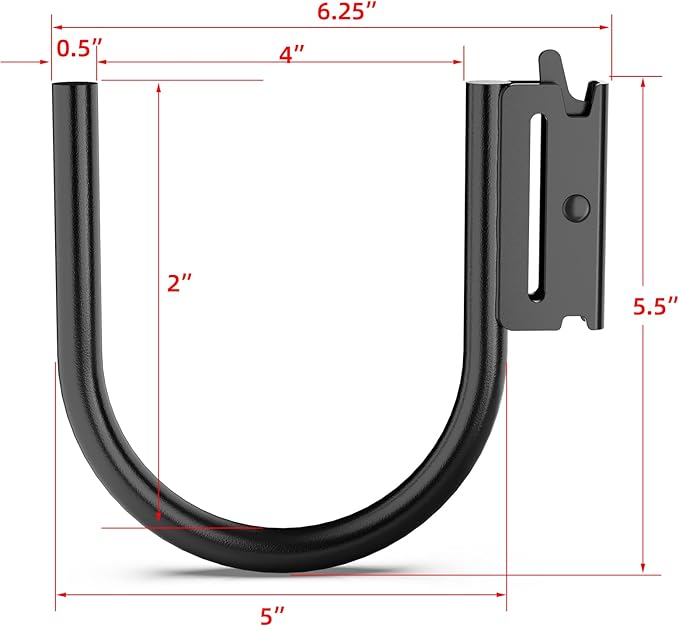 4PCS Heavy Duty E Track J Hooks，Large Steel 5" J Hook E Track Accessories - Image 3