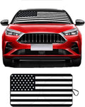 Ziciner American Flag Auto Windshield Sun Shade, 64"34" - Universal Car Accessory, Foldable Sun Heat Blocker and Keep Car Cool