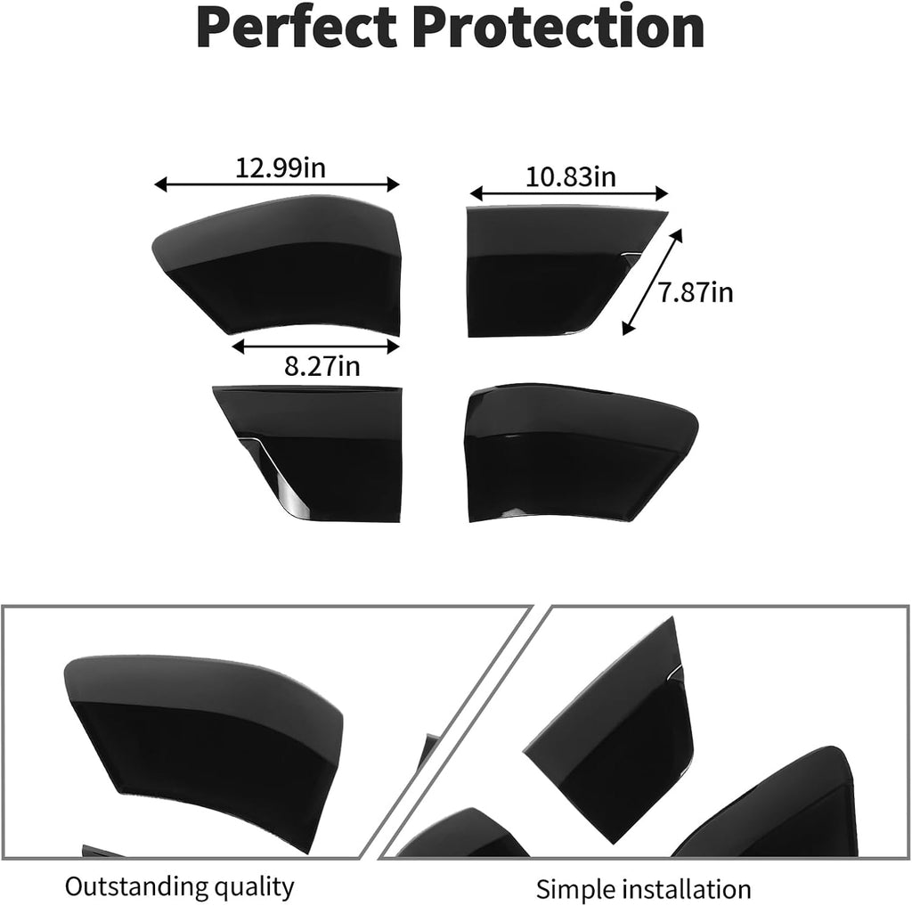 JWWY Taillight Rear Light Lamp Tail Lamp Cover Trim Embellishment Ornamentation Fit for 2011-2013+Jeep Grand Cherokee Exterior Accessories 2pcs Blackened