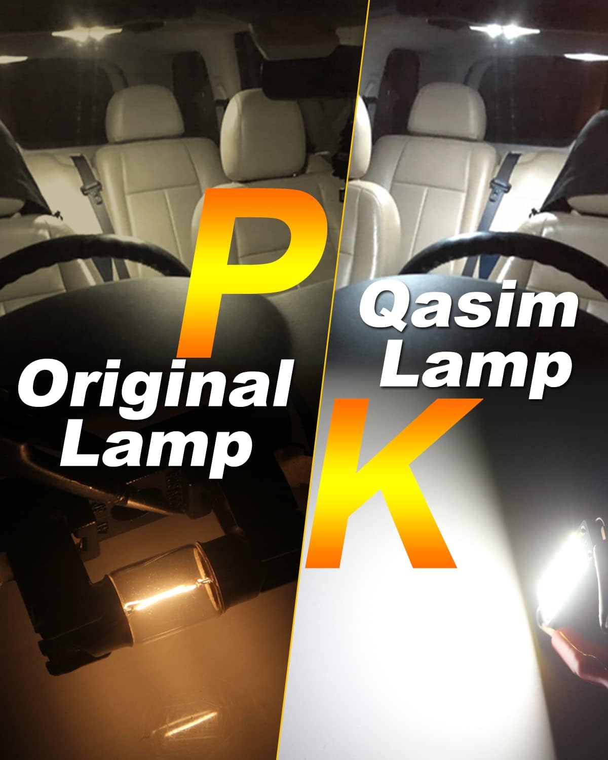 QasimLed 44MM 1.73" Car Rigid Loop Festoon Led Bulb 2016 Chip Super Bright 211-2 212-2 561 578 Reading Dome Lamps Cargo/Trunk Lights AC/DC 12V White,Pack of 4