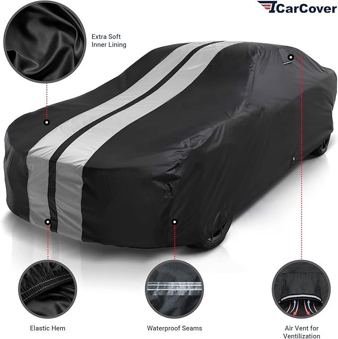 iCarCover Custom Car Cover for 1979-2004 Ford Mustang LX, GT Waterproof All - Image 2
