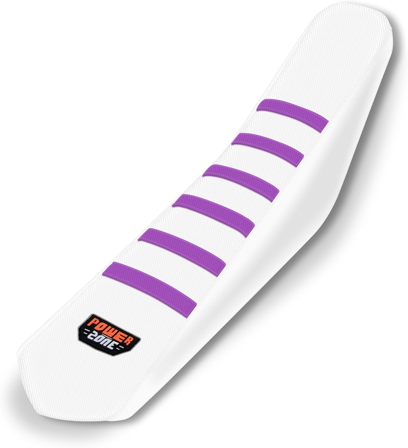 Universal White Dirt Bike Seat Cover, 6 Ribs Motorcycle Enduro Soft Dirt Pit Bike Seat Covers (Purple)