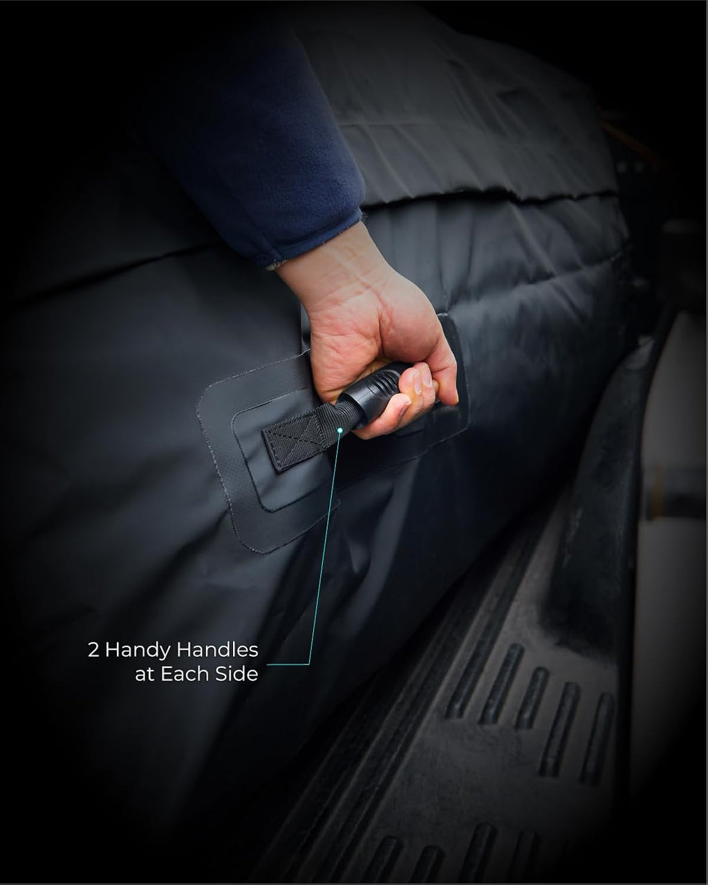 Truck Bed Cargo Bag, 26 Cubic Feet 100% Waterproof Cargo Bag for Truck Bed, Heavy Duty Pickup Storage Bag Fits Any Truck Size with Built-in 4 Tie Down Straps, Packing Bag (51''x40''x22'')