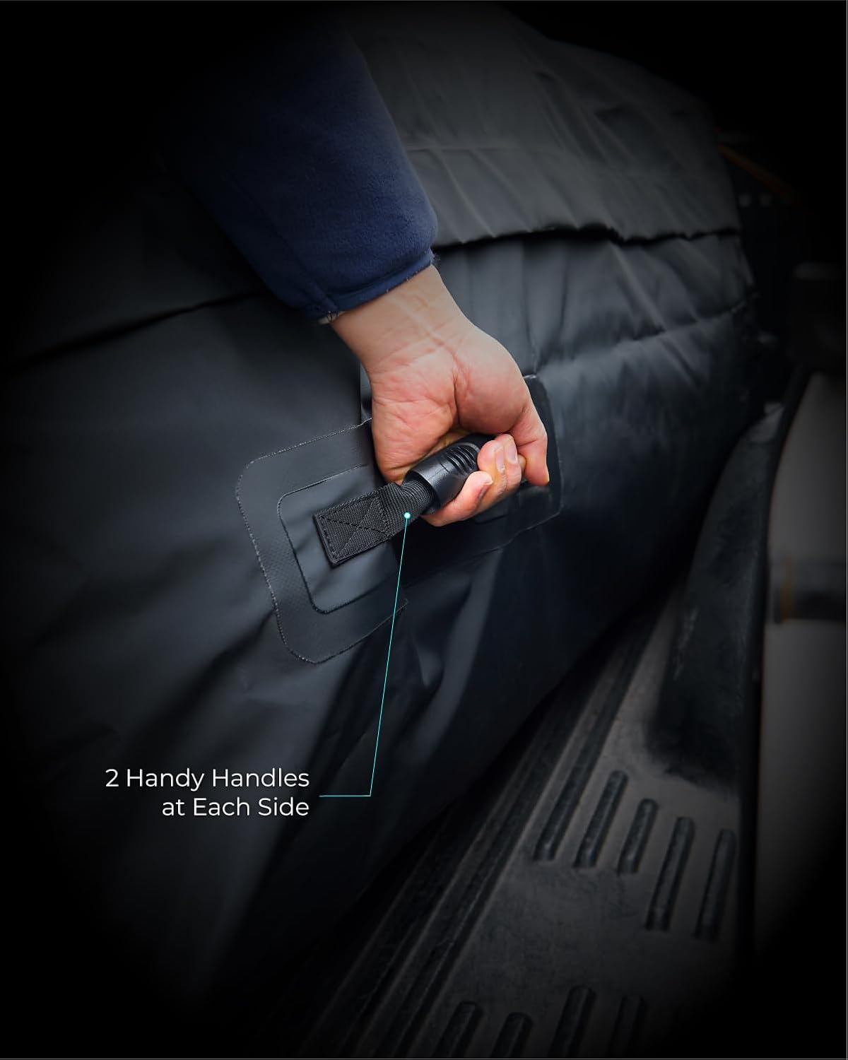 Truck Bed Cargo Bag, 26 Cubic Feet 100% Waterproof Cargo Bag for Truck Bed, Heavy Duty Pickup Storage Bag Fits Any Truck Size with Built-in 4 Tie Down Straps, Packing Bag (51''x40''x22'')