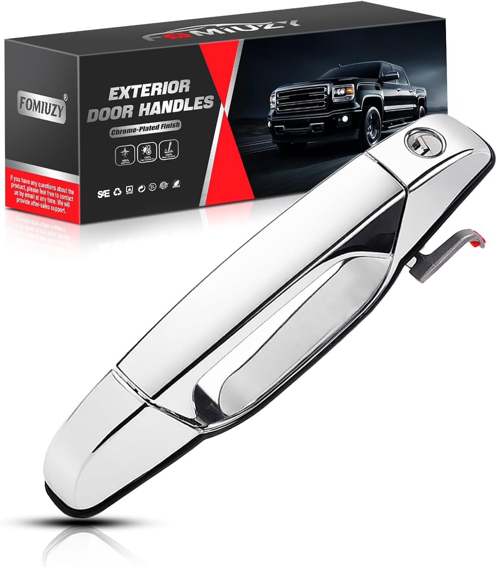 Front Driver Left Side Chrome Door Handles Fit For Chevy Silverado GMC Sierra 1500 2500 3500 Cadillac Escalade Yukon XL Denali Tahoe Avalanche Suburban 2007 2008 2009 2010 2011 2012 2013 2014