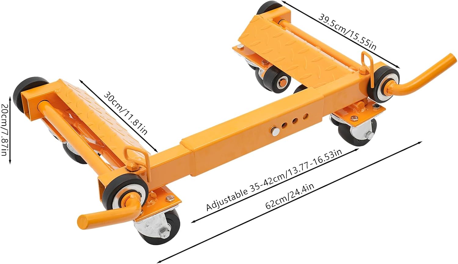 Car Wheel Dolly Jack, 1T/2204lbs Yellow Wheel Dolly Skates, Truck RV Trailer Jack Dolly Ratcheting Foot Pedal Lift Hydraulic Tire Jack,Car Moving Tool for Auto Repair Moving