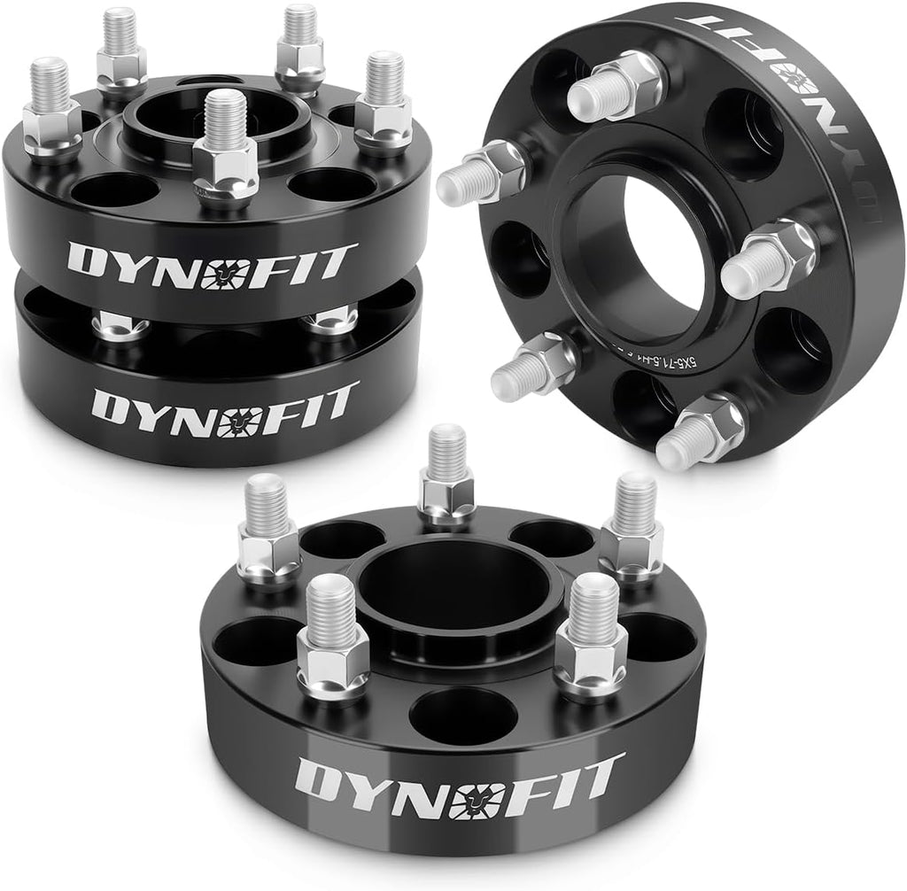 dynofit 1.5" Wheel Spacers for Je/ep JL JT WK WL, 5x5(5x127) HubCentric 71.5mm Thread M14x1.5 for 2018-2026 Wrangle, 2011-2026 Grand Cherokee, 2019-2026 Gladiator, 4 Pcs Forged Aluminum Spacers