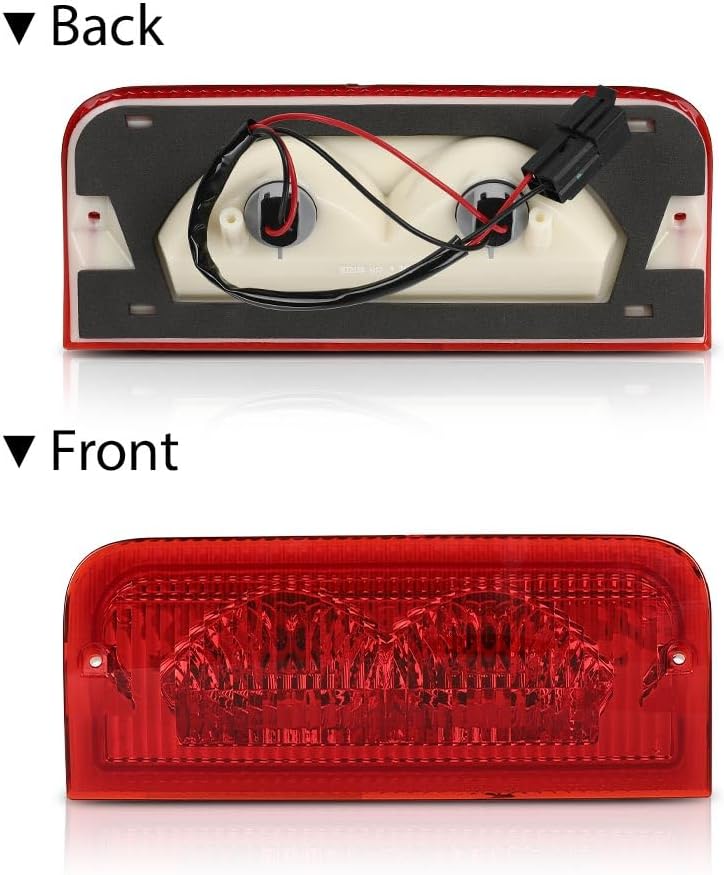 ALLGOOD Third 3rd Brake Light Stop Lamp Assembly Compatible with Ford E150 E250 / E350 Super Duty 2008-2014 6C2Z-13A613-A, 6C2Z13A613A Red Lens