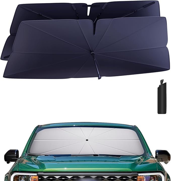 Windshield Sun Shade Umbrella: for Ford-Maverick-2022-2024 2025-4-Layers Front by HIMUMOY