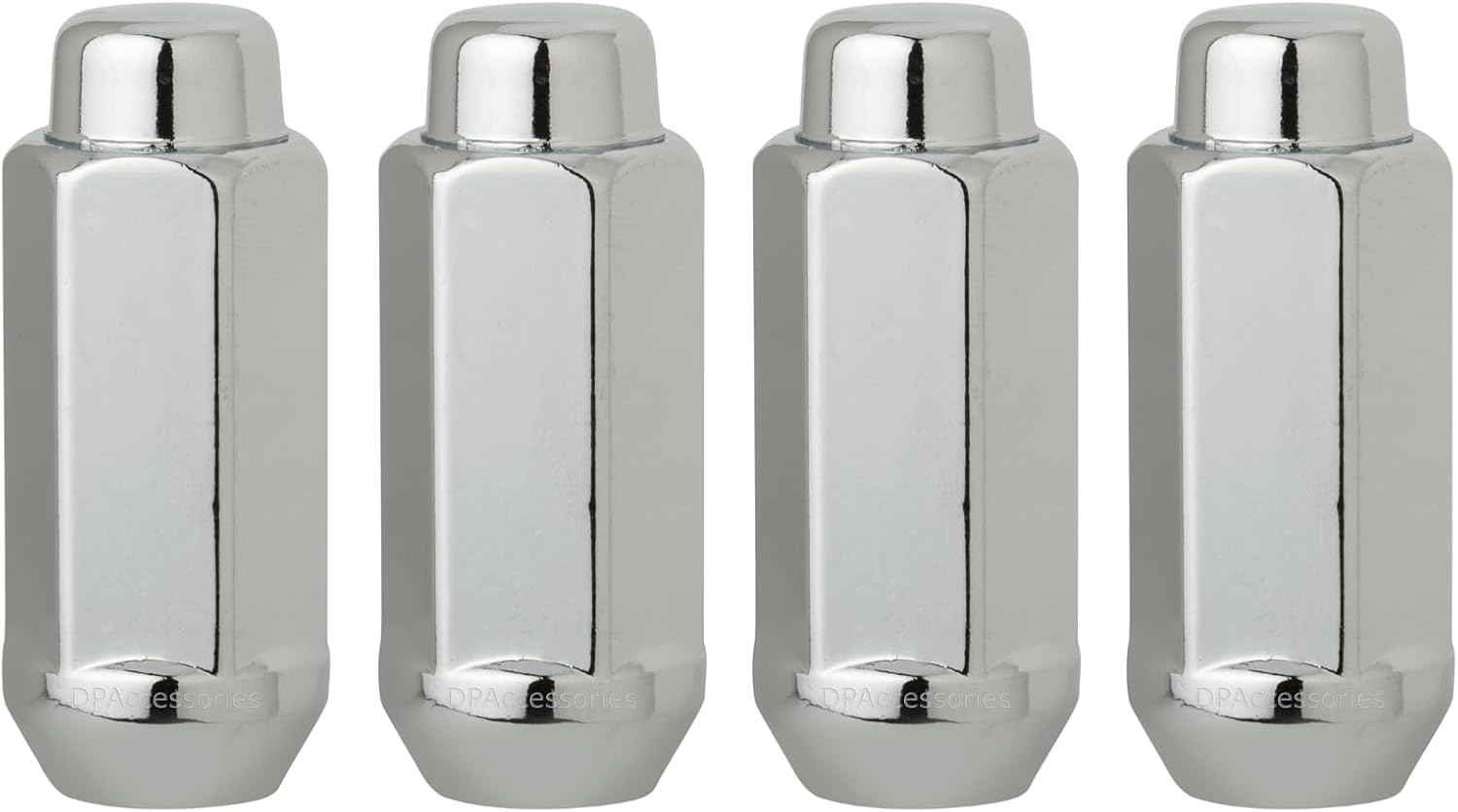 DPAccessories Chrome 9/16-18 Lug Nuts - Closed End XXL Bulge Acorn - 22mm (7/8") Hex - 2.35" Tall - Pack of 4 - D3613XL-2305/4