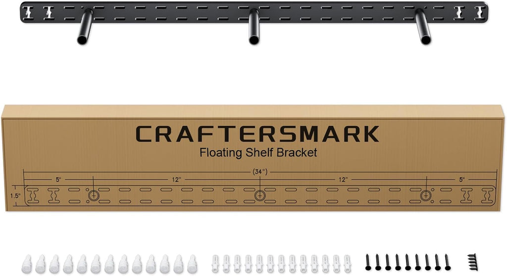floating shelf hardware heavy duty hidden shelf brackets, main product view
