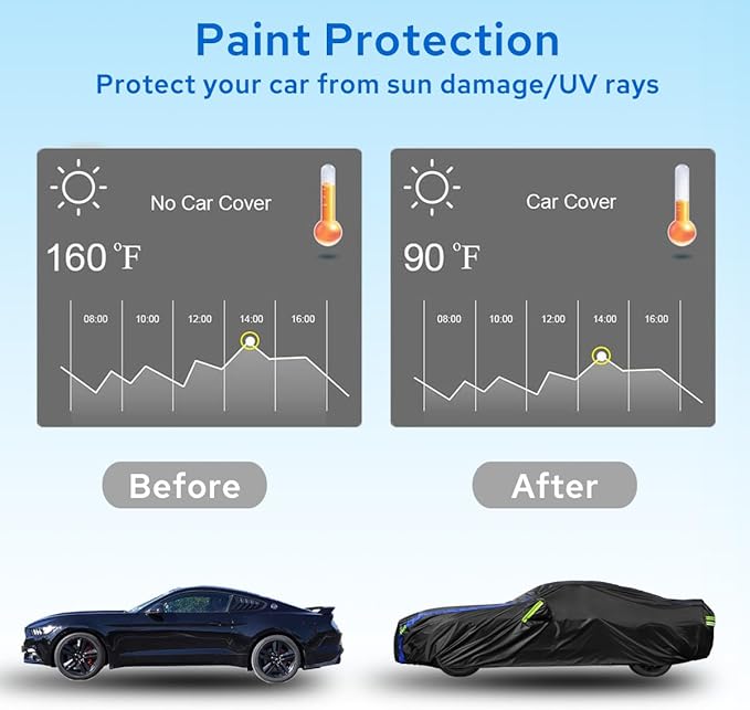 Avecrew for Ford Mustang Car Cover Waterproof All Weather for Automobiles - Image 7