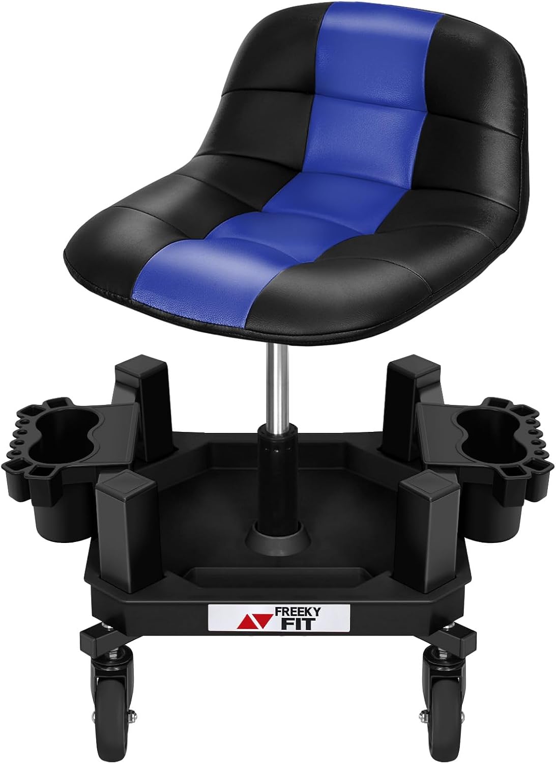 Rolling Stool with Wheels, Adjustable Shop Stool Mechanic Chair Seat Garage