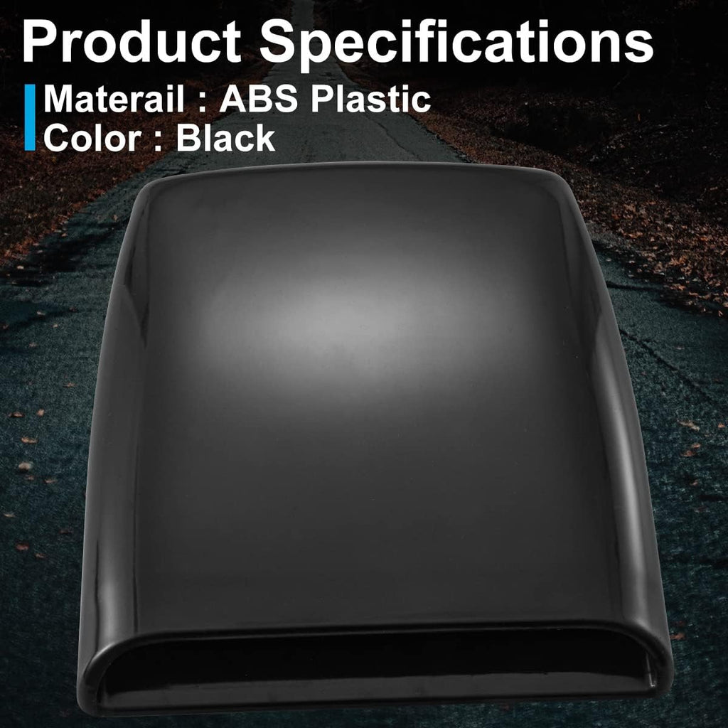 Universal Car Air Flow Decorative Intake Hood Scoop Turbo Bonnet Vent Cover (Black)