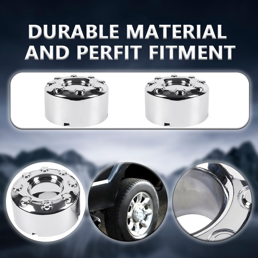 PIT66 17 Inch Wheel Center Caps Fit Ford F350 Dually 2005-2016 (DRW) | Hubcaps Cover, 4x4 4Pcs Chrome,Compatible with 2005-2016 Ford F350 Super Duty Dually (DRW)