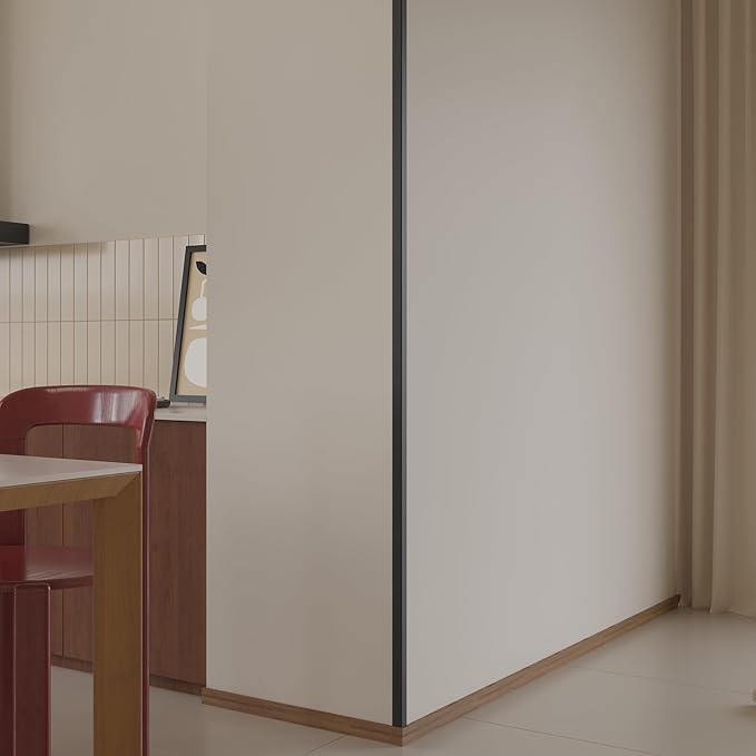Wall Corner Protector 3PCS 45" Corner Molding Trim Black Wood Grain Corner Trim - Image 2