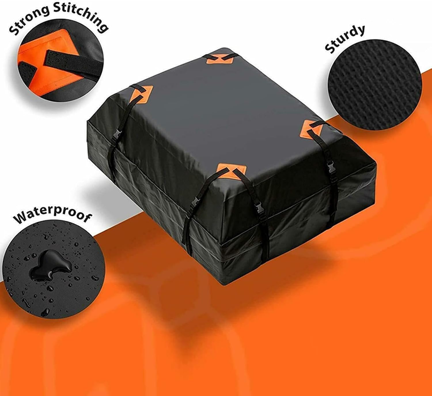 Sturdy Roof Cargo Bag with Wide Reinforced Straps for Stable and Safe Driving Not Rack Car Luggage Bag