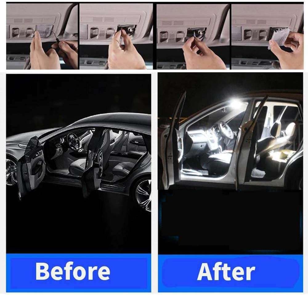 13Pcs LED Interior Dome Reading Trunk Glove Light Kit, for VW Volkswagen Caddy 3 MK3 2004-2011 2012 2013 2014 2015