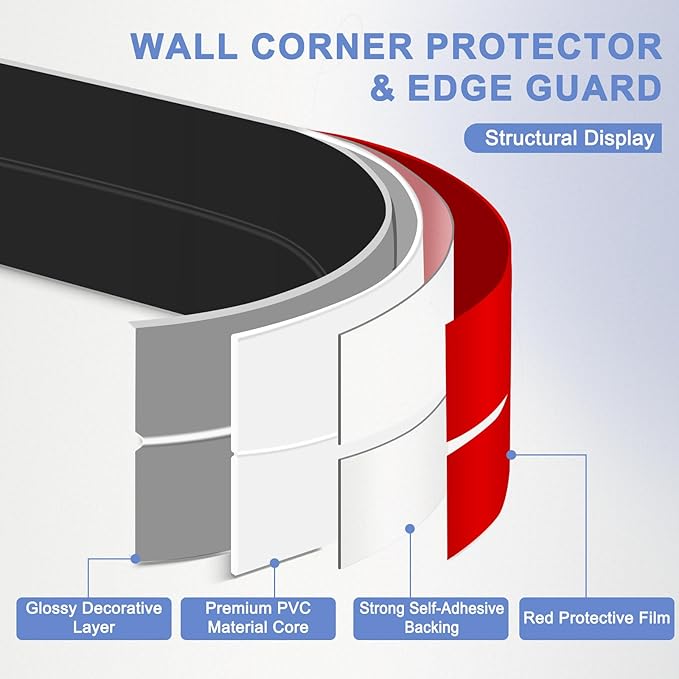 Wall Corner Protector Moulding Trim Peel and Stick Wall Corner Guards Trim - Image 4