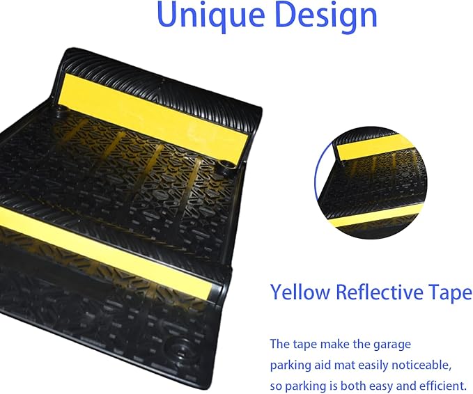 8 Pack Parking Mats for Garage Floors, 21.6" X11.4" Durable Rubber Car Parking - Image 3