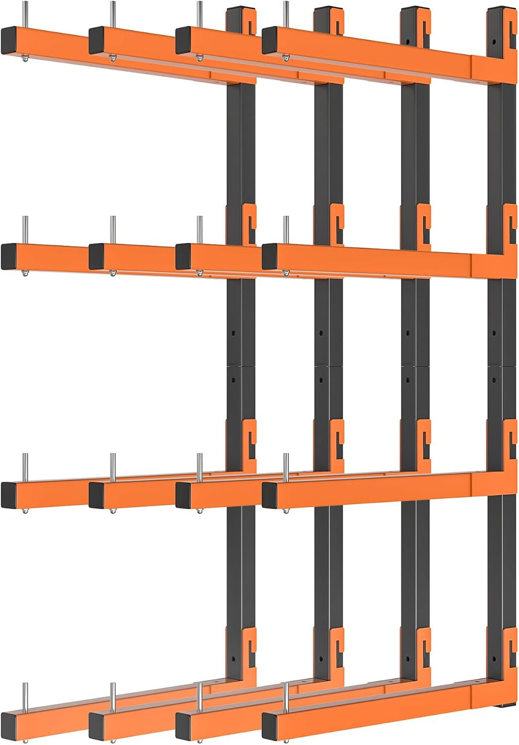 lumber storage rack wall mount, metal 8-level wood, main product view