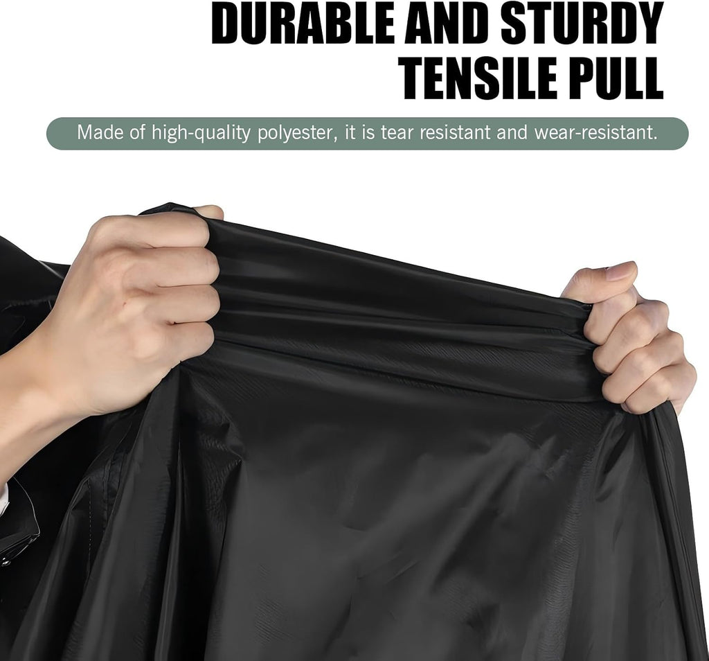 Downhill Motorcycle Cover, Outdoor Waterproof Motorcycle Cover, Motorcycle Full Cover Accessories with Storage Bag, Universal Foldable Durable Motorcycle Protective Cover Replacement (Black)
