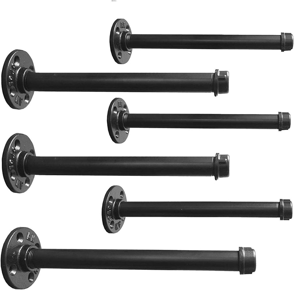 industrial black iron pipe shelf brackets –12 inch, main product view