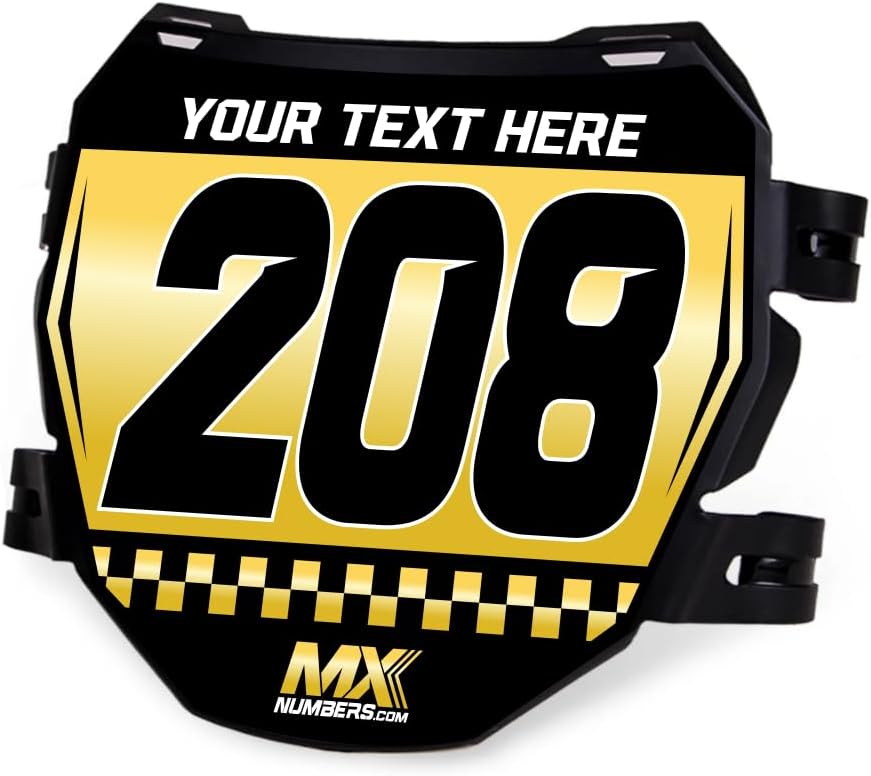 MxNumbers- Custom ODI Plate Decal with Signature Downhill Number Plate, Personalized with Your Name Number and Colors, Electric and Mountain Bike Compatible
