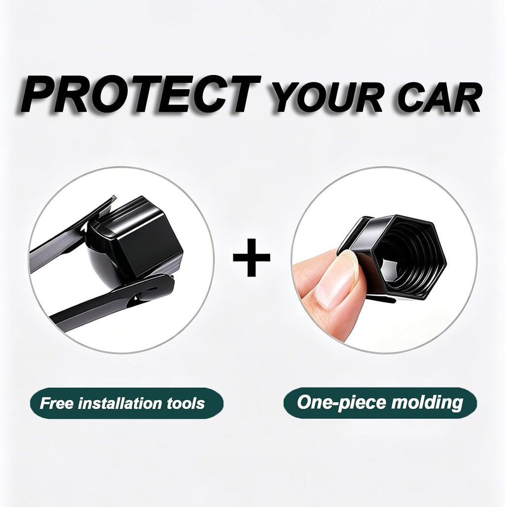 Lug Nut Covers for Nissan Pathfinder 2021-2025 2026 | Glossy finish hub decoration caps prevent rust element resistance upgrading wheel styling instantly attractive look sleeker
