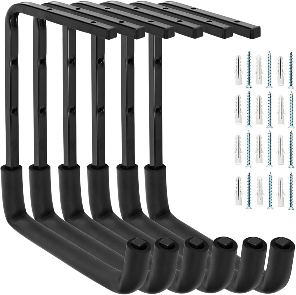 overhead garage storage rack, tility ladder hangers, ceiling, main product view