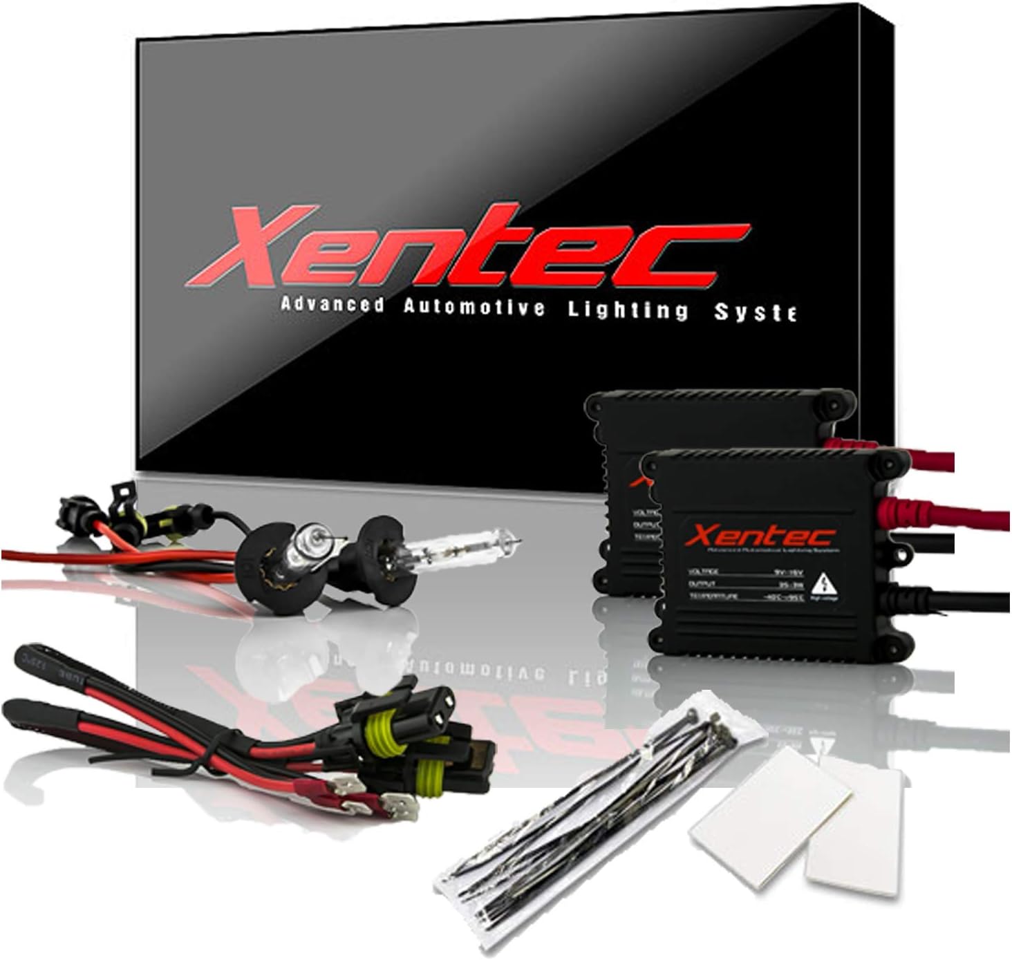 Xentec H3 6000K HID xenon bulb x 1 pair bundle with 2 x 35W Digital Slim Ballast (Ultra White)