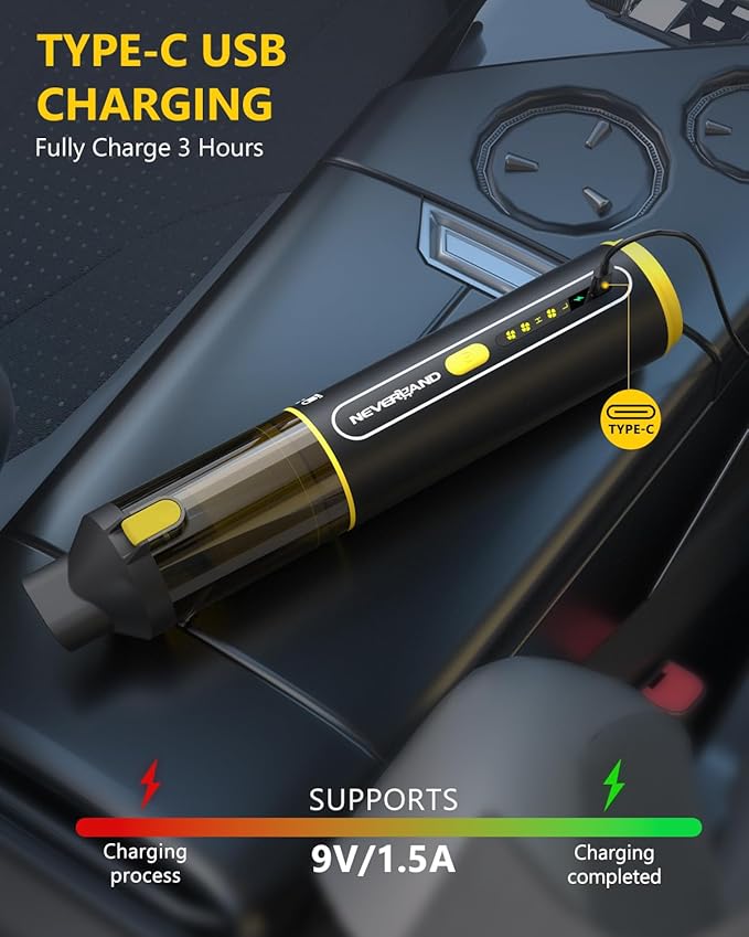 NEVERLAND Car Vacuum Portable Cordless - Image 6