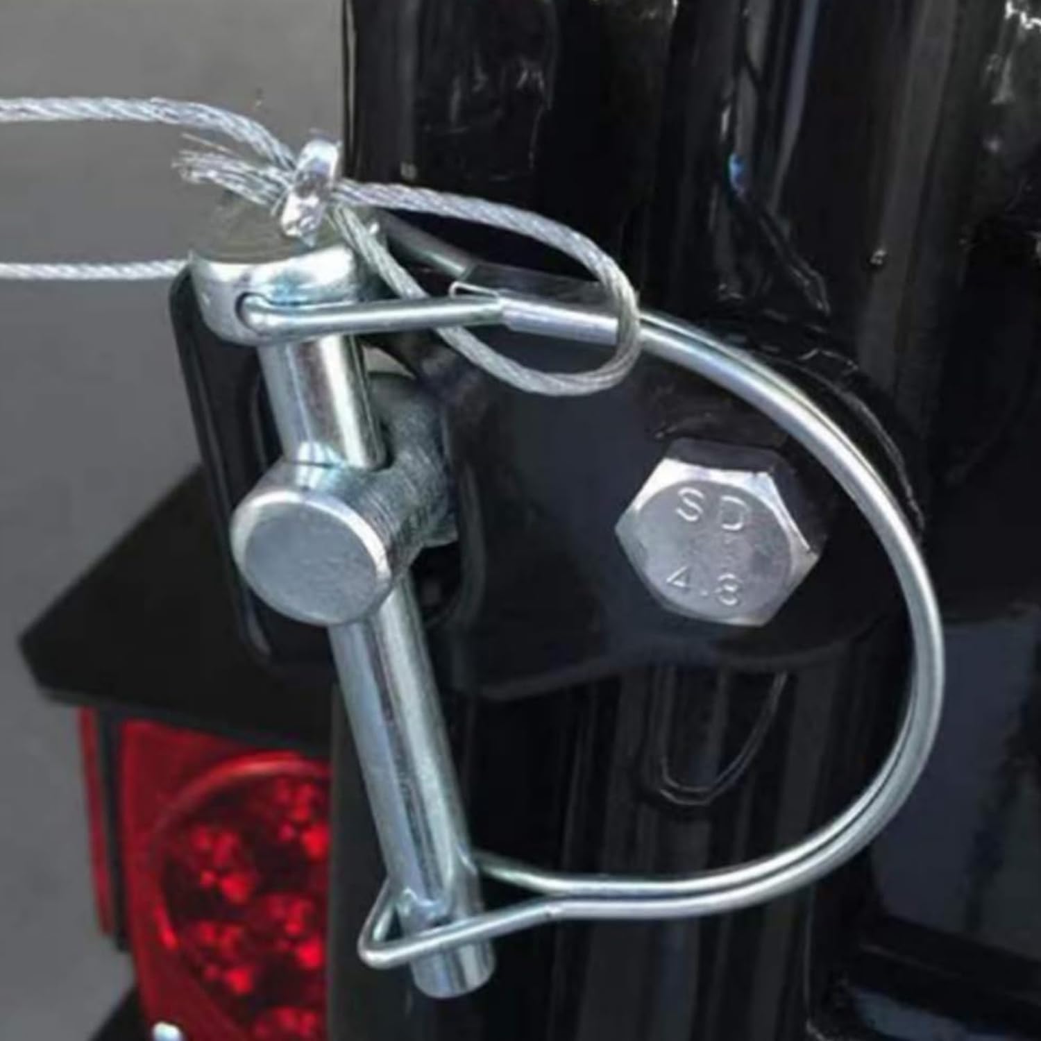 10 Pack 1/4x4 Inch Trailer Coupler Pin Set, Heavy Duty Locking Pin Secure Towing Pin Coupler Safety Pin Hitch Pin Wire Lock Pin for Trailers Lawn & Garden Equipment Farm Wagons (Silver)