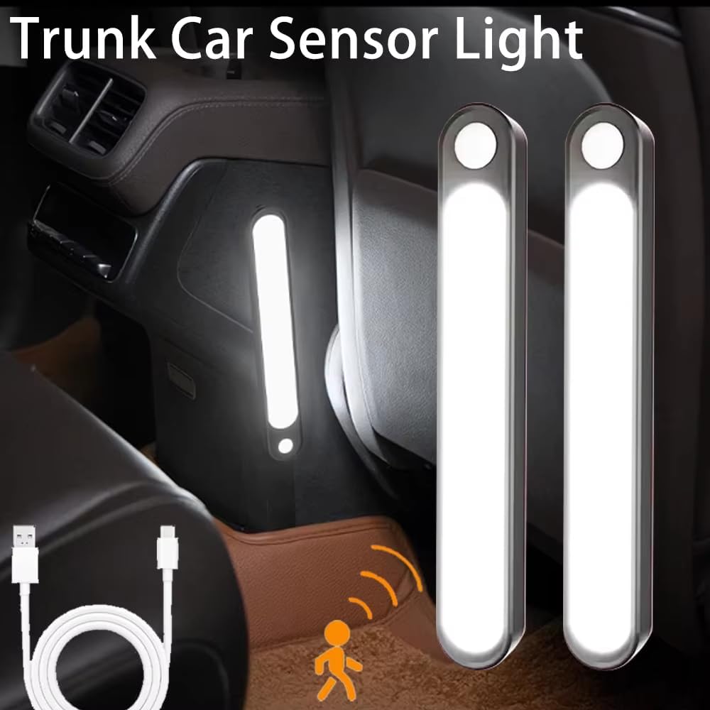Car Trunk LED Light for KIA Sorento Gasoline 2021 2022 2023 2024, with Automatic Sensor, Rechargeable Adhesive Interior Light for Car Trunk Area Vehicle Inside,C White 900mAh