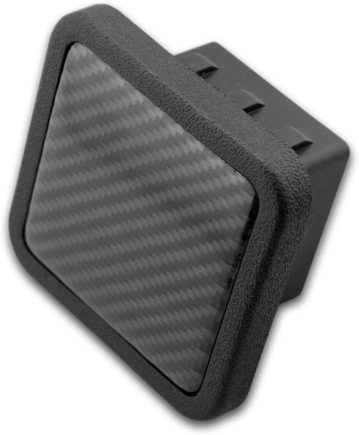 Trailer Hitch Cover Plug Insert (Fits 2" Receivers, Carbon Fiber)