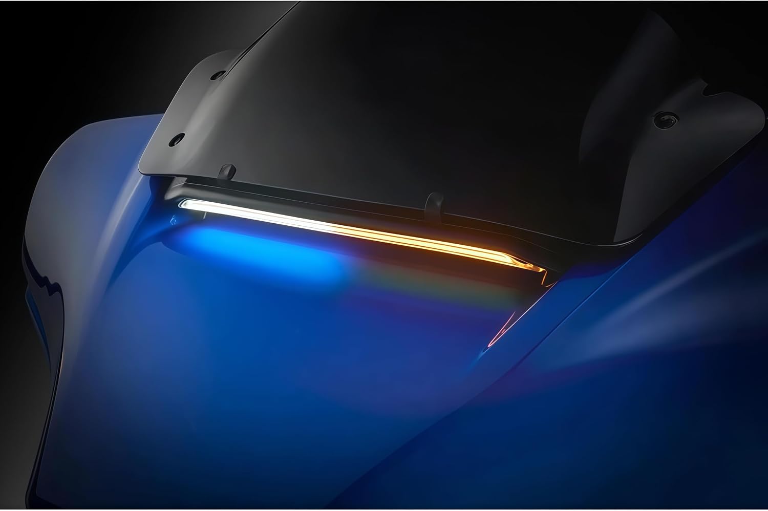 LED Fairing Vent Trim Light Sequential Amber Turn Signal White DRL for 2024-2025 Harley Street Glide FLHX FLHXU 2023-UP CVO FLHXSE Front Accent Lamp