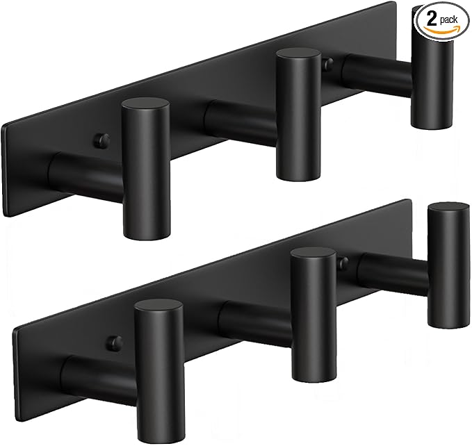Coat Rack Wall Mounted with 3 Hooks, Heavy Duty Wall Hooks by VINHOLD