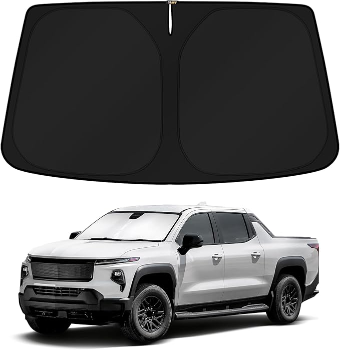 KUST Windshield Sun Shade for 2024 2025 2026 Chevrolet Silverado EV/Chevy by KUST