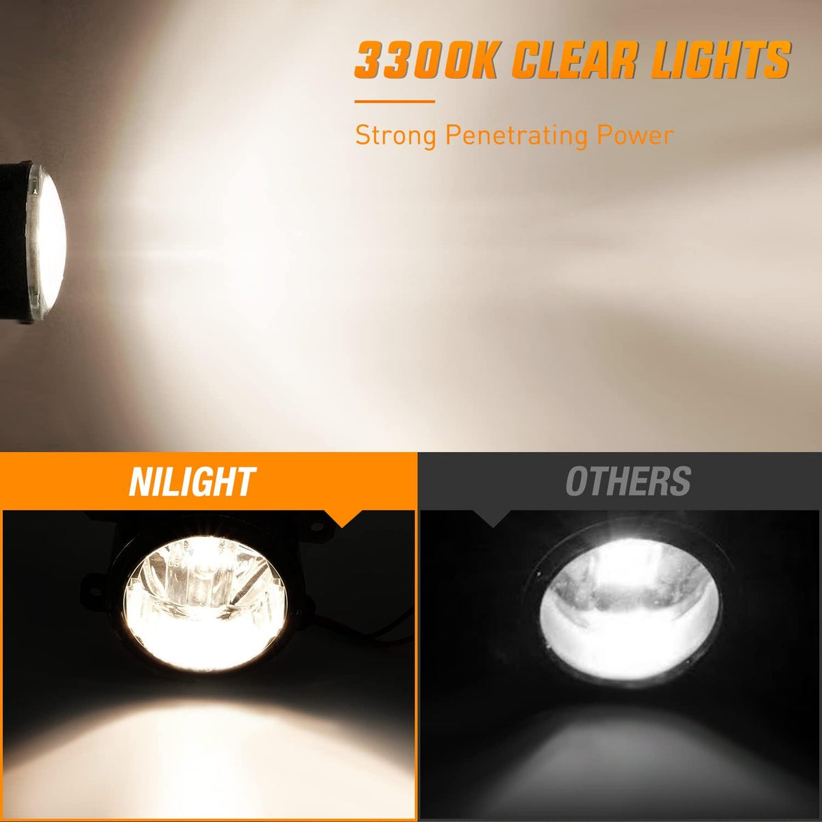 nilight fog lights assembly compatible with 2013-2015 honda on a desk or shelf
