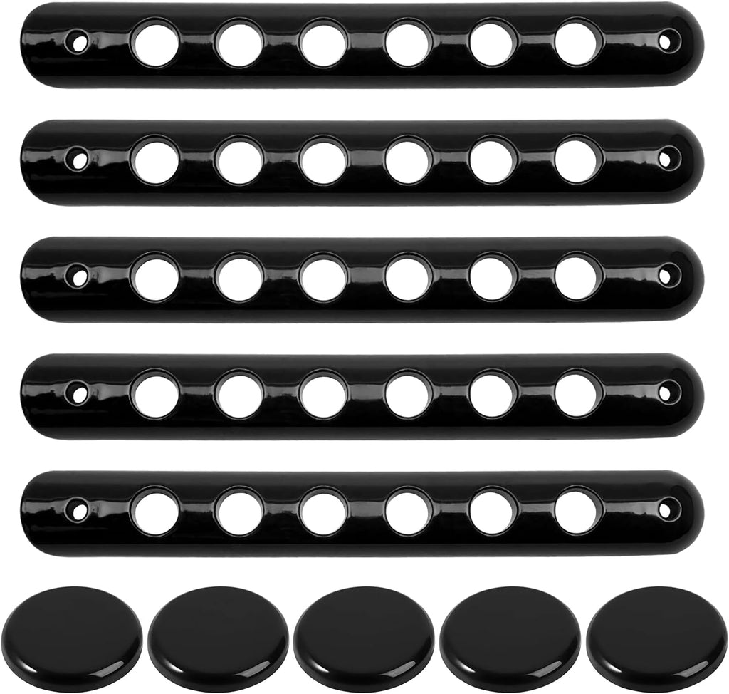 E-cowlboy Grab Handle Inserts Cover+Push Button Knobs Cover Trim for Jeep Wrangler JK JKU Sahara Rubicon Unlimited 2007-2018 Exterior Door Handle Decoration Accessories Aluminum (Black)