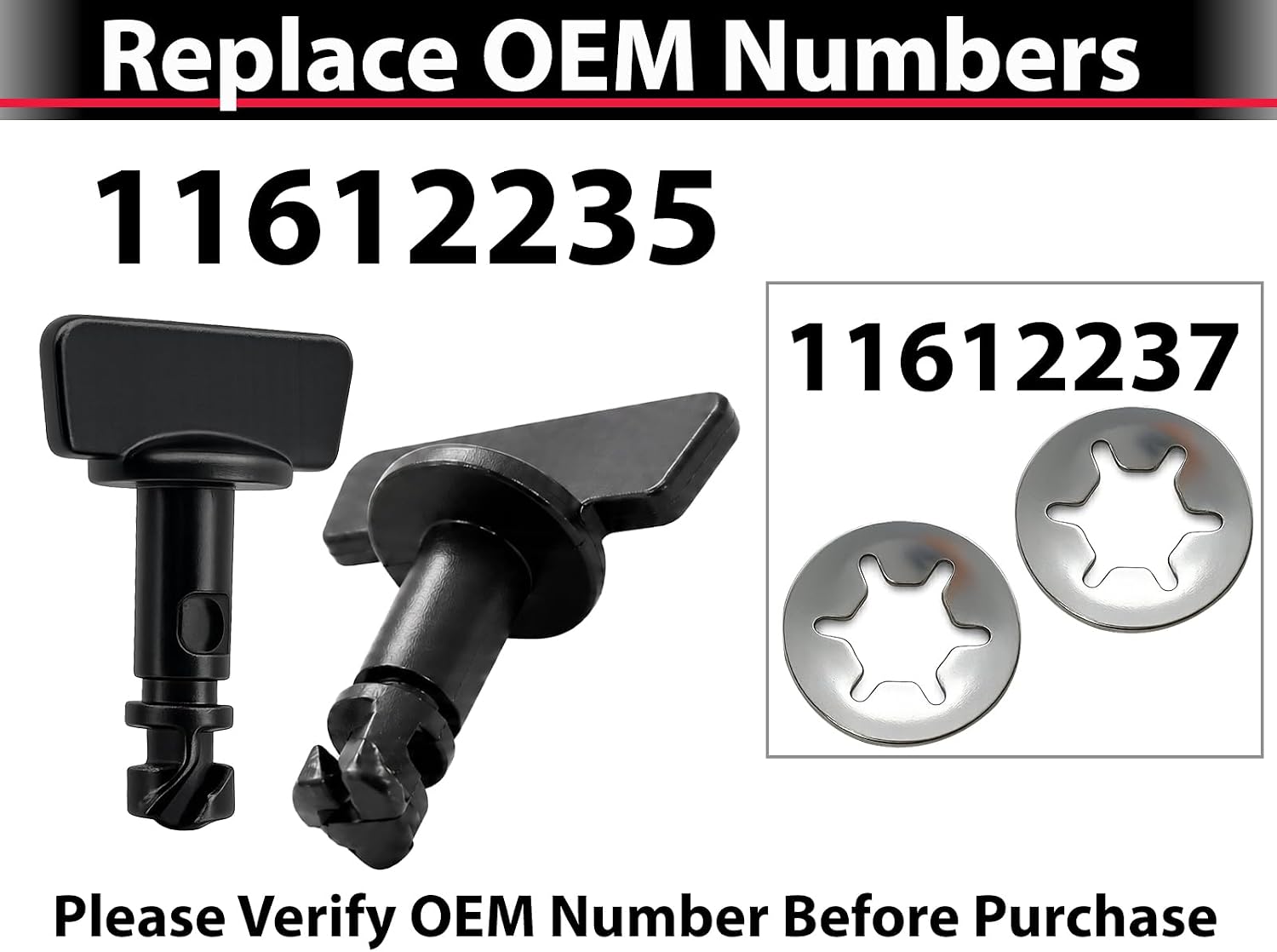 APA Replacement Two Pieces of Bolts and Retainers for 2015-2024 Tahoe Yukon Denali Traverse Hitch Cover 11612235 11612237 Two-Piece Pack