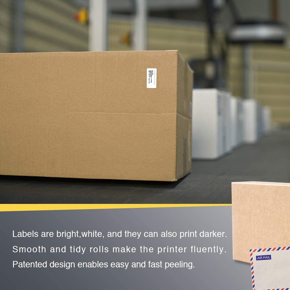 BETCKEY - 1" x 0.5" (25 mm x 13 mm) Thermal Labels, [10 Roll/24300 ...
