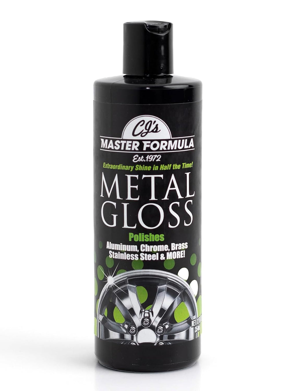 CJ's Master Formula Metal Gloss Detail Polish Extraordinary Shine for All Metals! Aluminum, Chrome, Brass, Stainless Steel, Silver, Gold, Pewter, and More!