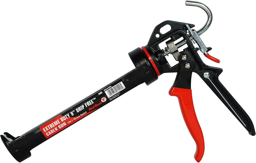 red devil 3989 9" extreme duty caulk gun shown in use