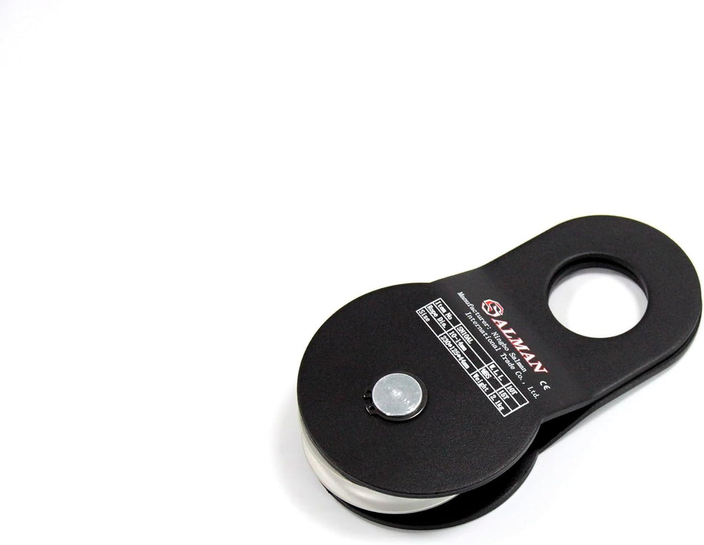 SALMAN 10 Ton Aluminum Wheel Snatch Block Pulley Blocks 22000 LBS Capacity Offroad Recovery Winch Accessory